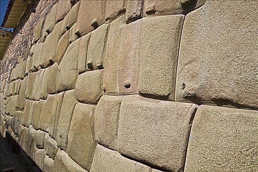 特写,石墙,库斯科市,秘鲁