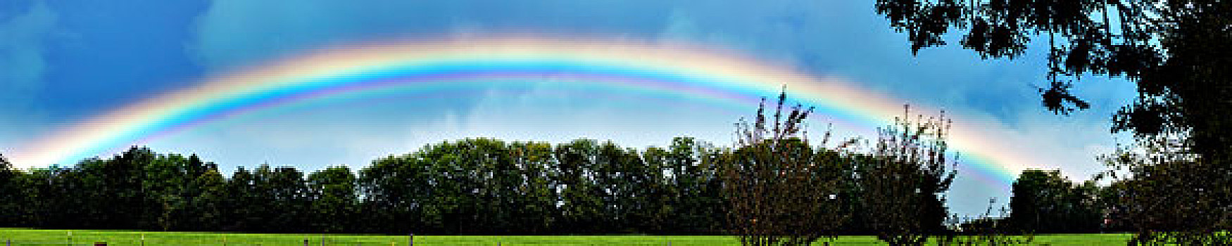 彩虹,德国,巴伐利亚,全景