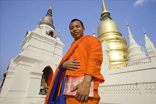 泰国,清迈,僧侣,松达寺