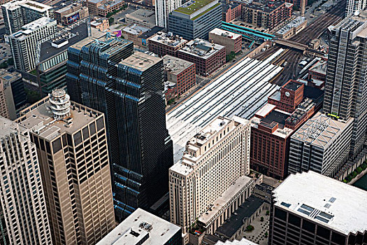 航拍,摩天大楼,芝加哥,伊利诺斯,美国