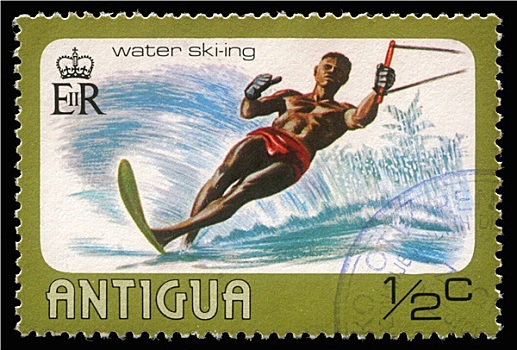 邮票,安提瓜岛,滑水