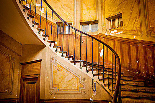 老,楼梯,通道,巴黎,法国