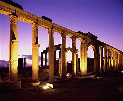 柱廊,帕尔迈拉,叙利亚
