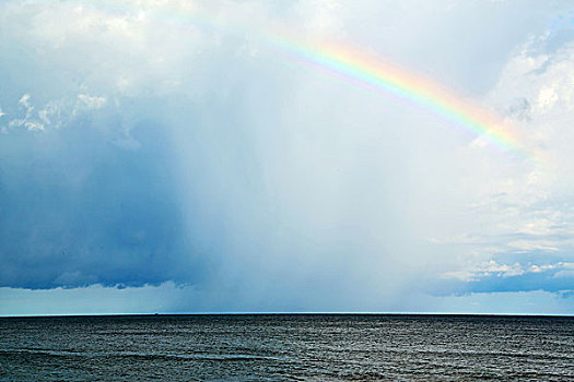 彩虹,云,抽象,泰国,苏梅岛,湾,湿,南海