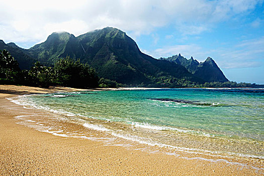 隧道,海滩,考艾岛,夏威夷,美国