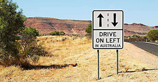 澳大利亚,标识,开车,左边,概念,安全