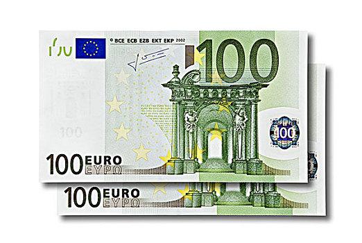 两个,100欧元,货币