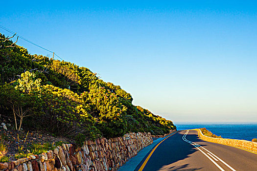 海边,弯道航拍,弯路,风景道路,华盛顿,美国骑,摩托车,弯道轨道弯道