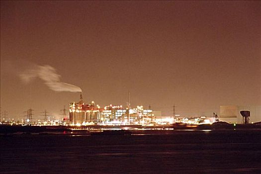 夜景,泰晤士河,河,看