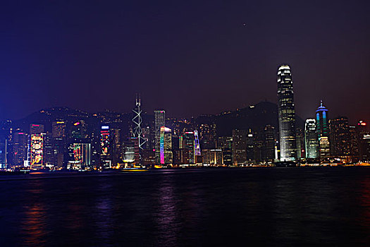 香港,商场,大厦,大楼,街道,夜景,维多利亚港,海,河,江,帆船,全景,国际金融中心二期,中银大厦