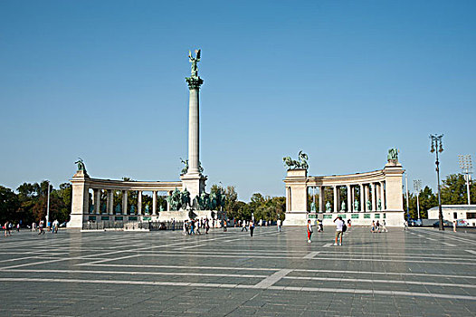 英雄,广场,千禧年,纪念建筑,布达佩斯,匈牙利