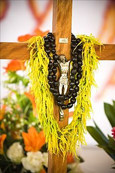 十字架,母亲节,服务,乌波卢岛,萨摩亚群岛
