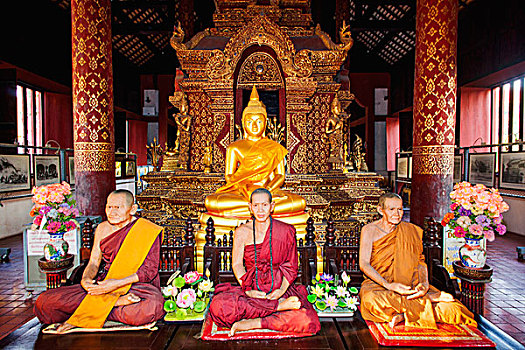泰国,清迈,寺院,唱,死亡,庙宇,修道院