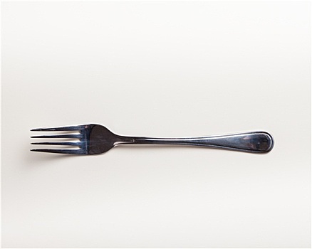 不锈钢,餐饭,叉子,白色背景,桌子