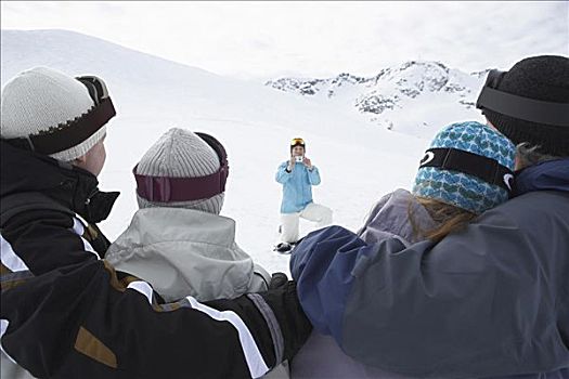 人,照相,滑雪,山,加拿大
