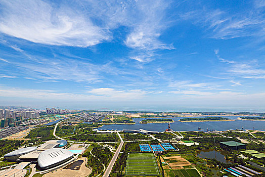 山东日照碧海蓝天的城市底色