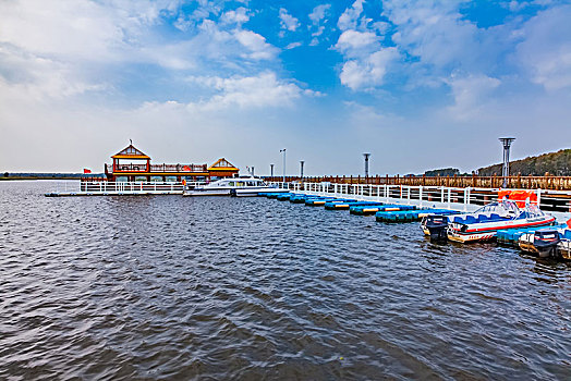 黑龙江省雁窝岛湿地码头建筑景观