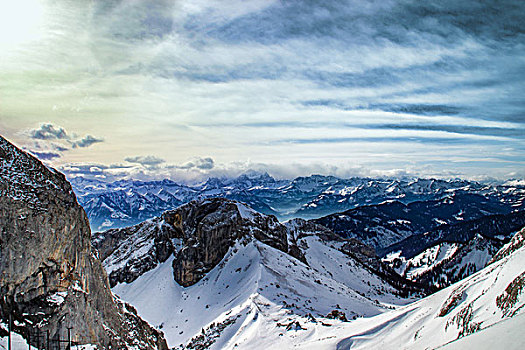 瑞士阿尔卑斯雪山