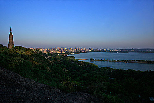 杭州,西湖,城市,全景