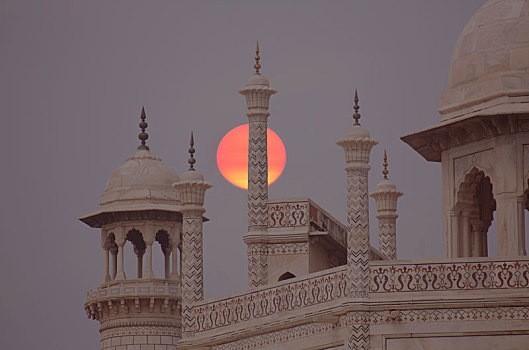 特写,灯笼,房顶,印度,纪念建筑,满月