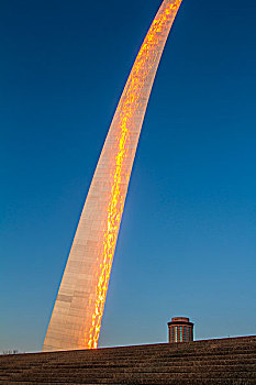 圣路易斯拱门,密苏里,日出,杰斐逊,国家,扩大,纪念