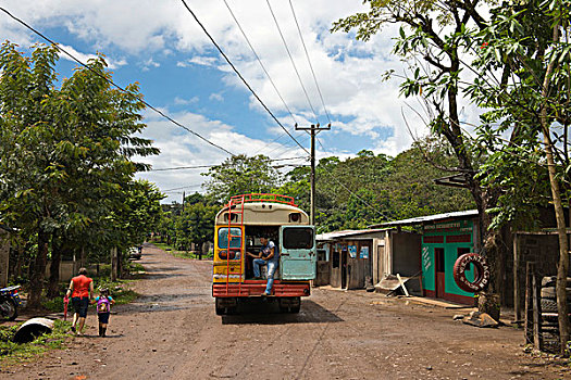 巴士,服务,乡村,尼加拉瓜,中美洲