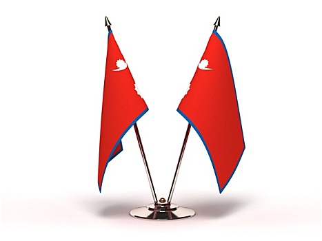 微型,旗帜,尼泊尔