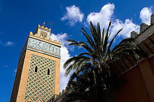 摩洛哥,玛拉喀什,清真寺,陵墓