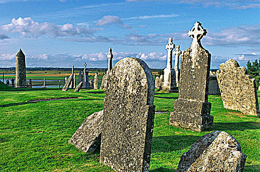 爱尔兰,寺院,墓穴,背景