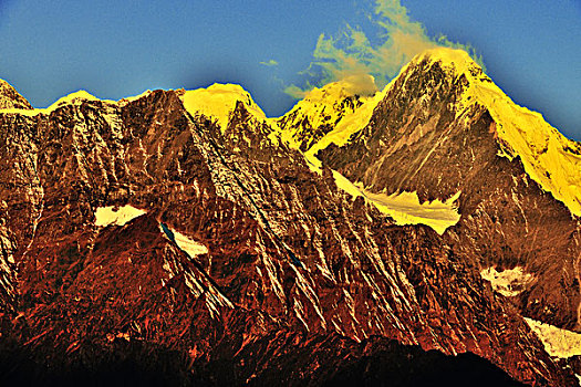 云南,香格里拉,梅里雪山,雪山,金山