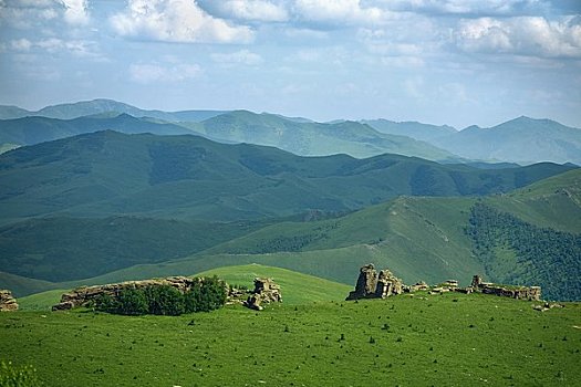 岩石构造,群山,内蒙古,中国