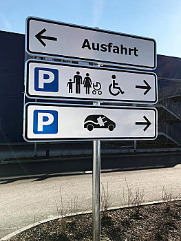 标识,停车场,出口,停放,电力车辆,伤残,德国,欧洲