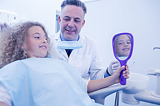 儿科,牙医,展示,新,微笑,牙科诊所