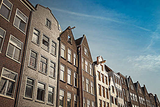 生活方式,房子,站立,运河,阿姆斯特丹,荷兰,复古,照片