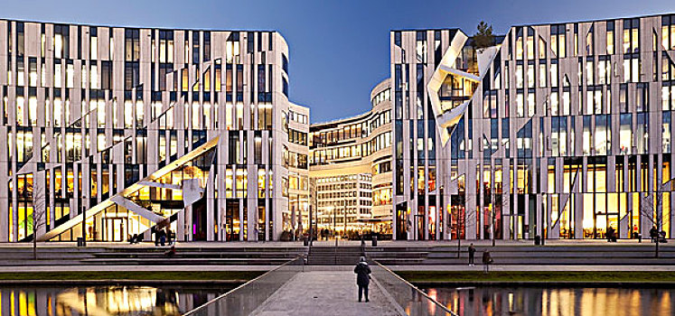 办公室,零售,复杂,建筑师,单尼尔利贝斯肯德,杜塞尔多夫,北莱茵威斯特伐利亚,德国,欧洲