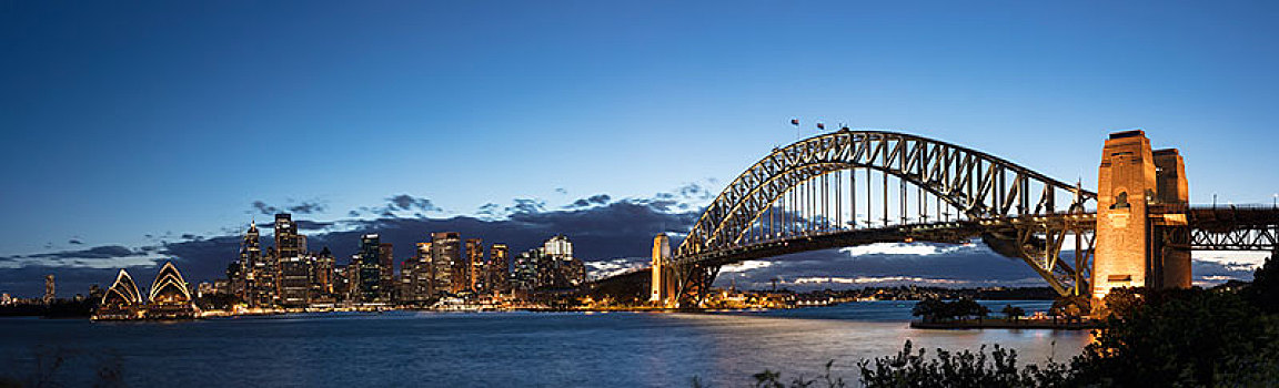 市区,天际线,海港大桥,暸望,北方,悉尼,新南威尔士,澳大利亚,大洋洲