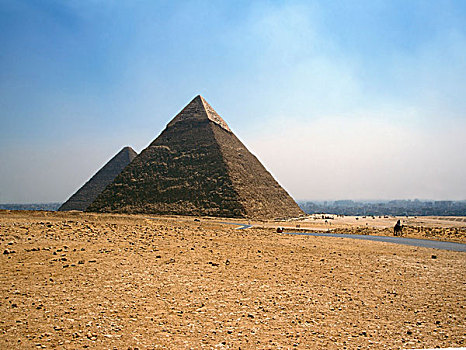 道路,金字塔,吉萨,埃及