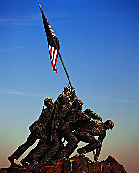 美国,华盛顿特区,硫磺岛战役纪念碑,大幅,尺寸