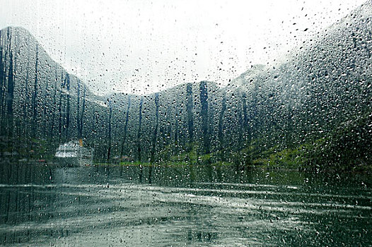 雨滴,窗户,窗格,风景,峡湾,世界遗产,挪威,斯堪的纳维亚,北欧