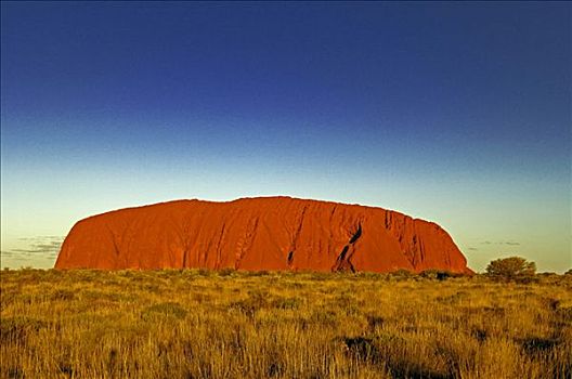 艾尔斯巨石,乌卢鲁巨石,落日,澳大利亚