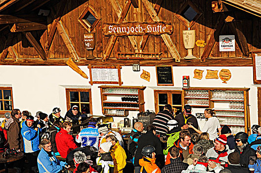 滑雪小屋,2000年,滑雪,胜地,山谷,奥地利,欧洲