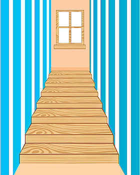 木质,楼梯,走廊