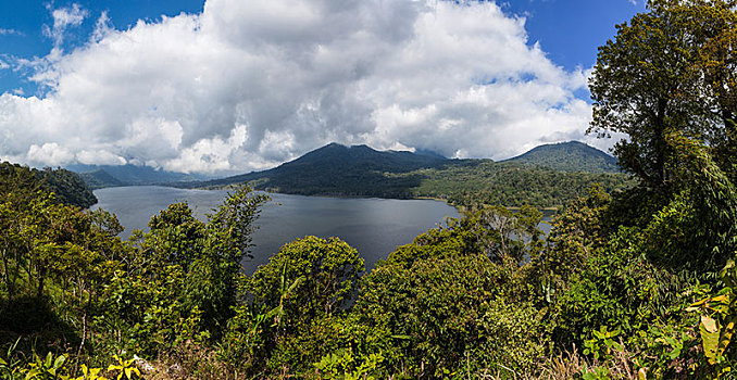 布拉坦湖,湖,神圣,山,巴厘岛,印度尼西亚,亚洲