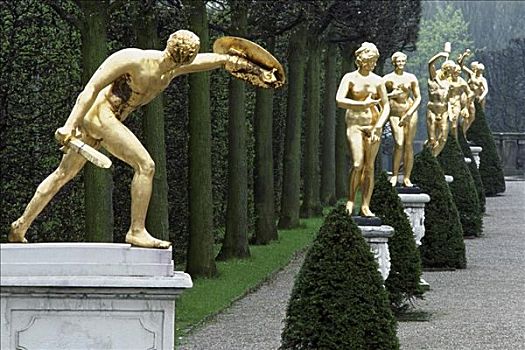 黄金,雕塑,花园,汉诺威,德国