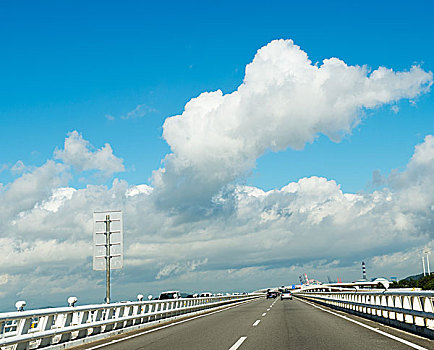 沥青,道路,阴天