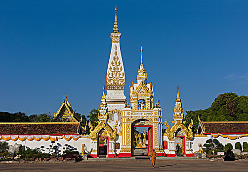 僧侣,正面,契迪,寺院,寺庙,省,泰国,亚洲