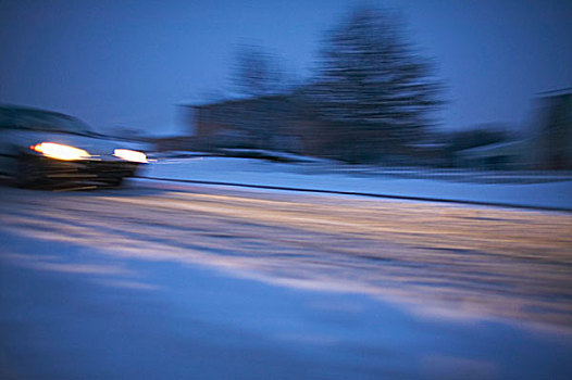 汽车,途中,暴风雪,宾夕法尼亚