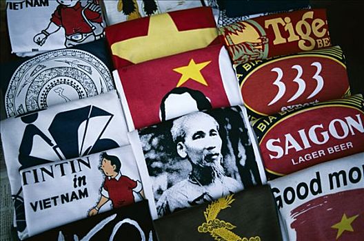 纪念品,衬衫,展示,胡志明市,西贡,越南