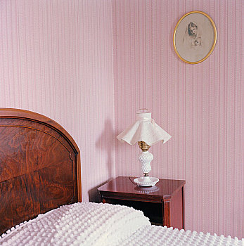 复古,卧室,粉色,墙纸