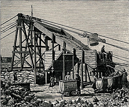 矿,器械,抬起,1896年,艺术家,未知